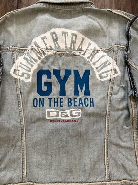 Vintage D&G Dolce & Gabbana Denim Jacket Y2K Designer Jeans Shirt Made in Italy